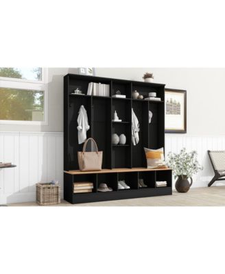 Streamdale Minimalist Hall Tree with Bench and Storage