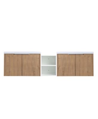 72" Soft-Close Bathroom Vanity with Resin Sink and Ample Storage