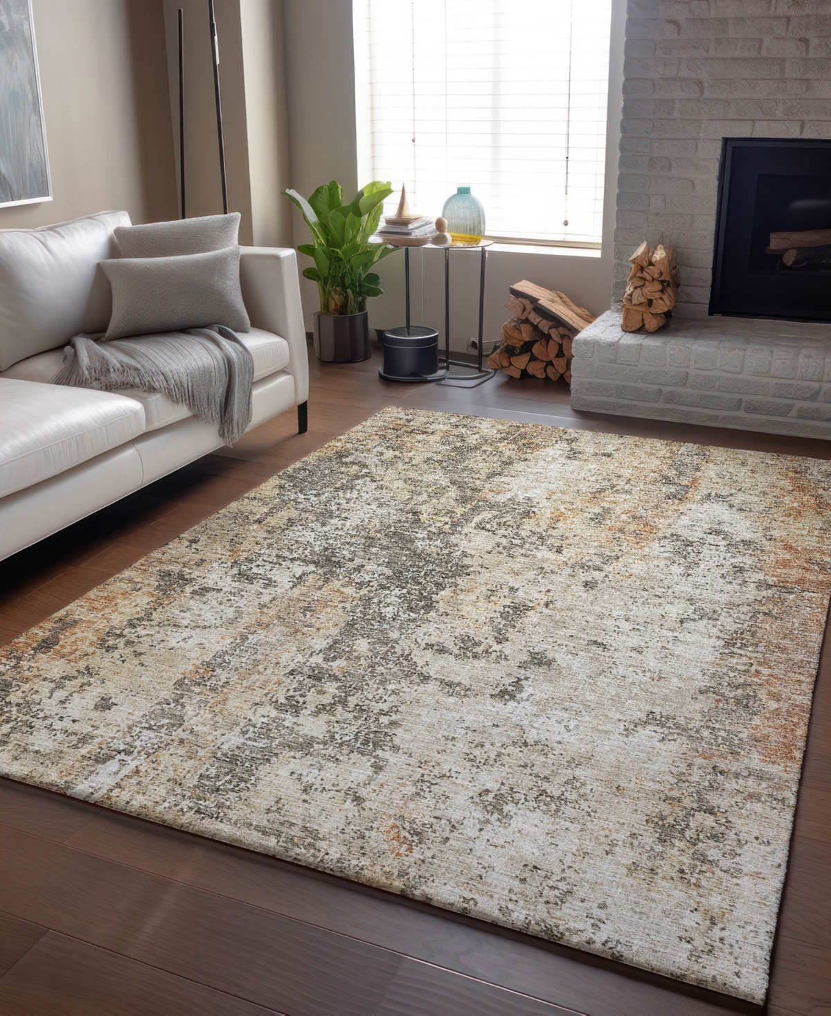 Dalyn Bresca Washable Bc5 10'x14' Area Rug In Terracotta