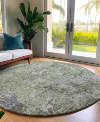 Bresca Washable BC6 8'x8' Round Area Rug