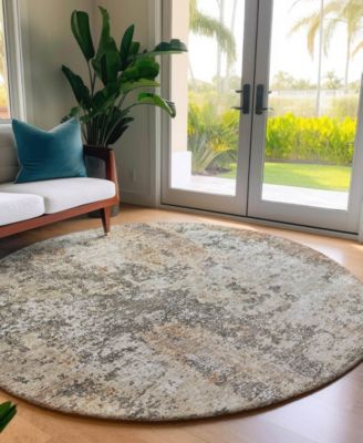 Bresca Washable BC5 8'x8' Round Area Rug