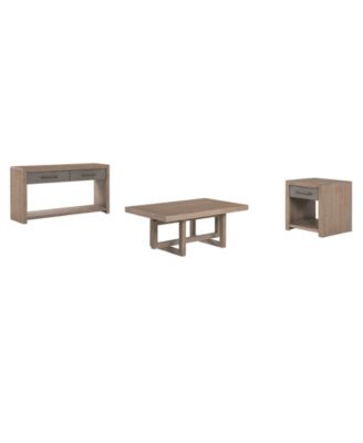 Macy's Portmore Living Room Collection In Two-tone Brown Finish