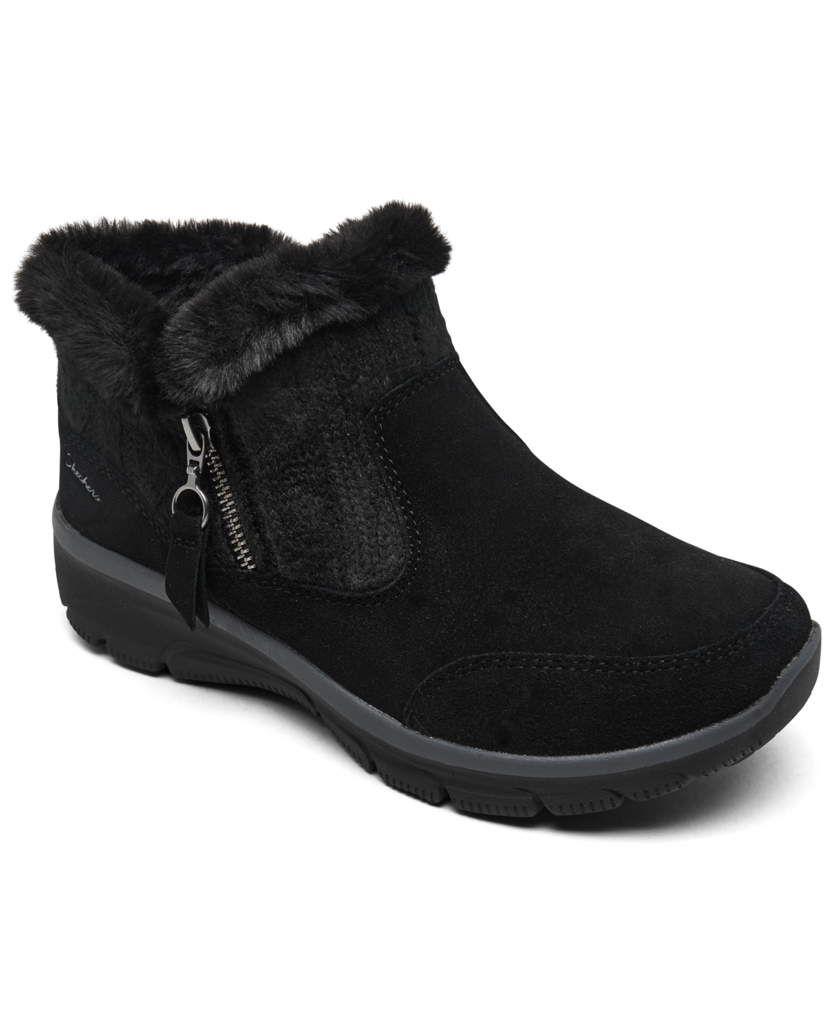 Women's Relaxed Fit: Easy Going - Cozy Inn Casual Booties from Finish Line - Black