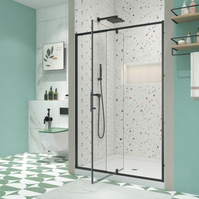 Pivot Swing Glass Shower Door, 1/4" Clear Tempered Glass