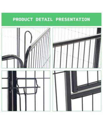 Metal Pet Playpen 39.13-in x 21.98-in Black Metal Indoor/Outdoor Playpen