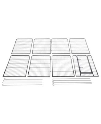 Metal Pet Playpen 39.13-in x 21.98-in Black Metal Indoor/Outdoor Playpen