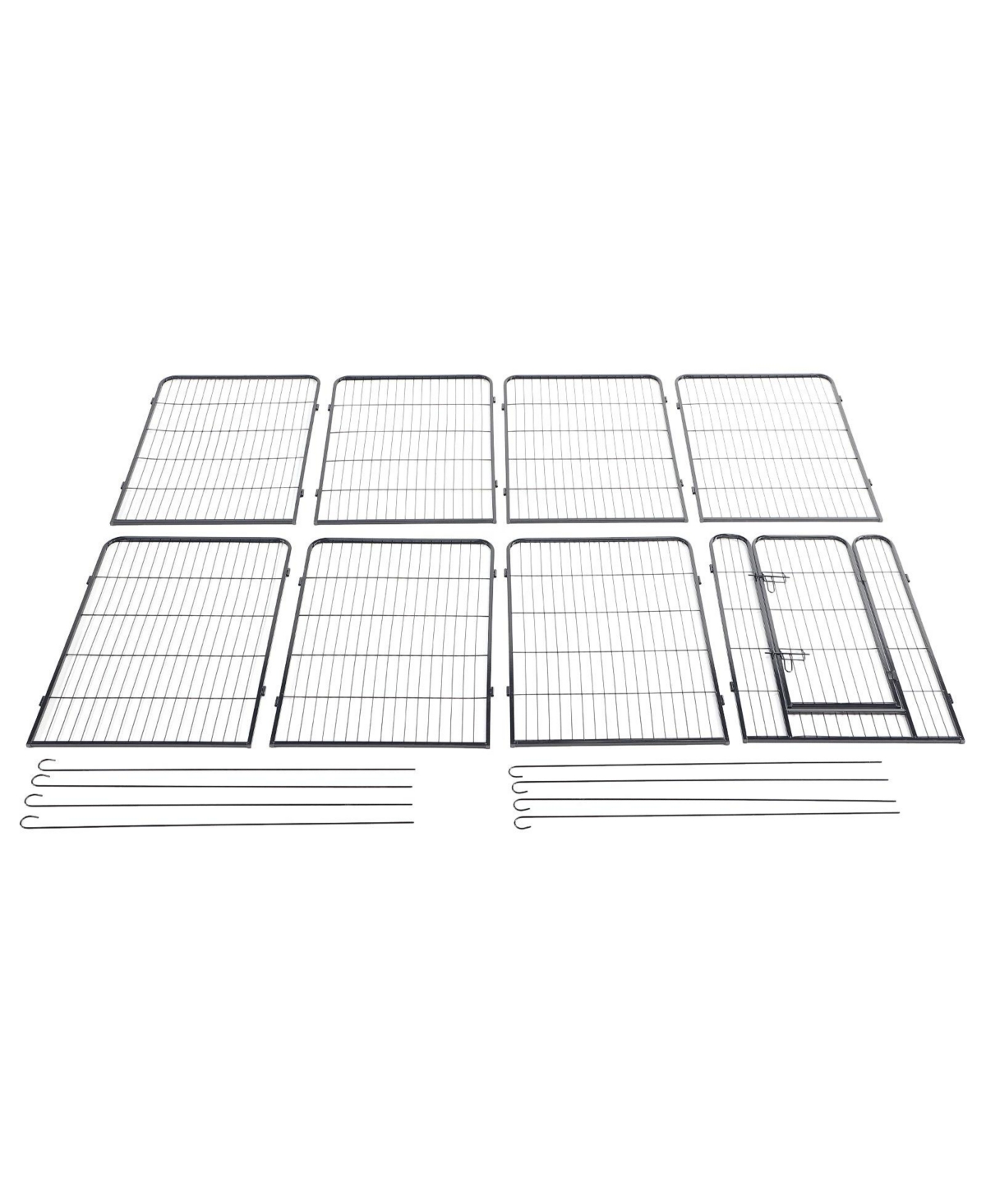 Flynama Metal Pet Playpen 39.13-in x 21.98-Metal Indoor/Outdoor Playpen - Black