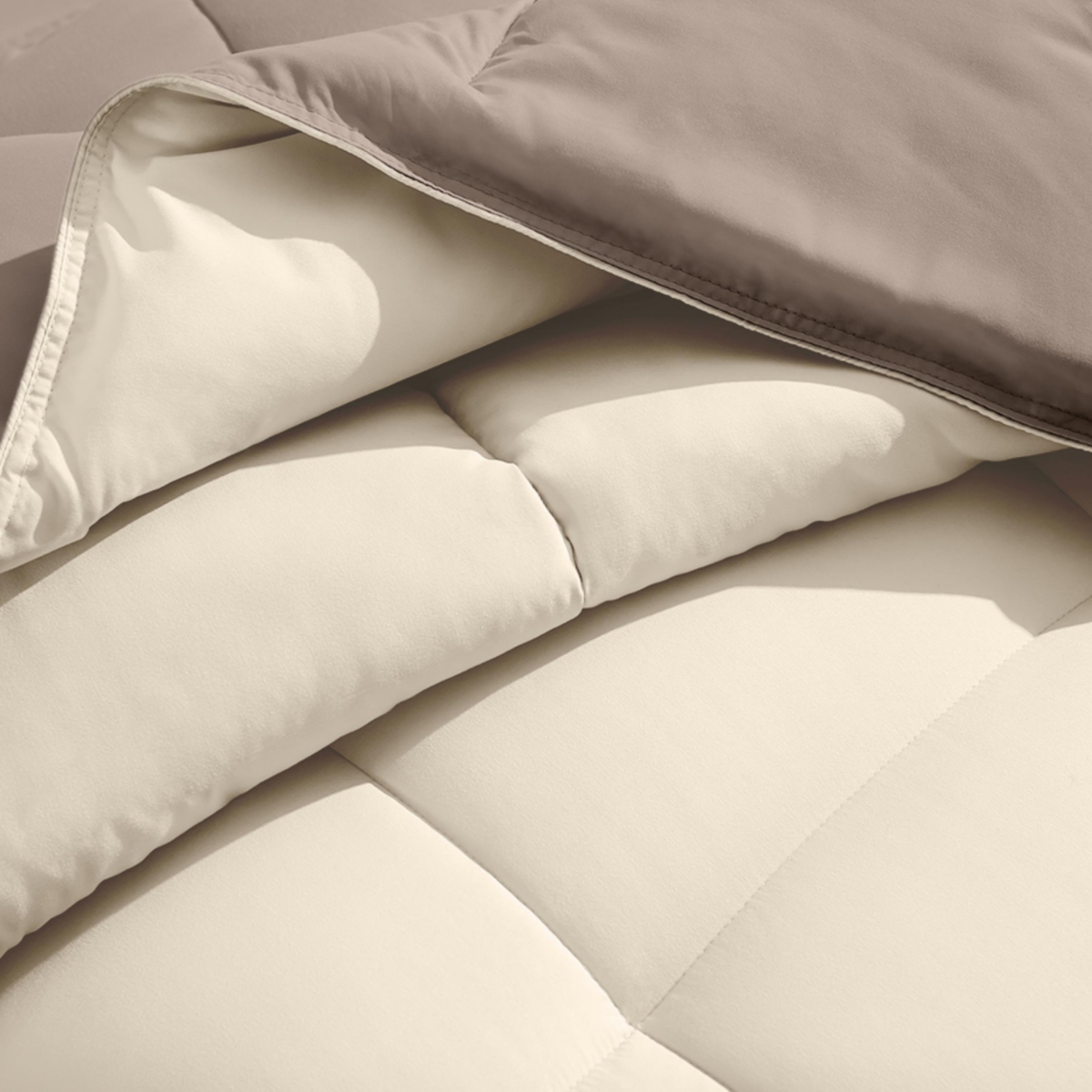 Bare Home Reversible Down Alternative Comforter Xl - Taupe - sand
