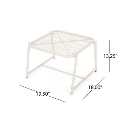 Kincaid 13" H White Mesh Top Outdoor Side Table