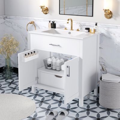  Compact 30" Bathroom Vanity with Ample Storage