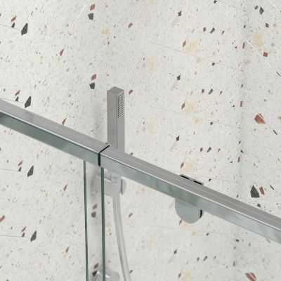 Chrome Pivot Swing Glass Shower Door (50-54" W x 71" H)