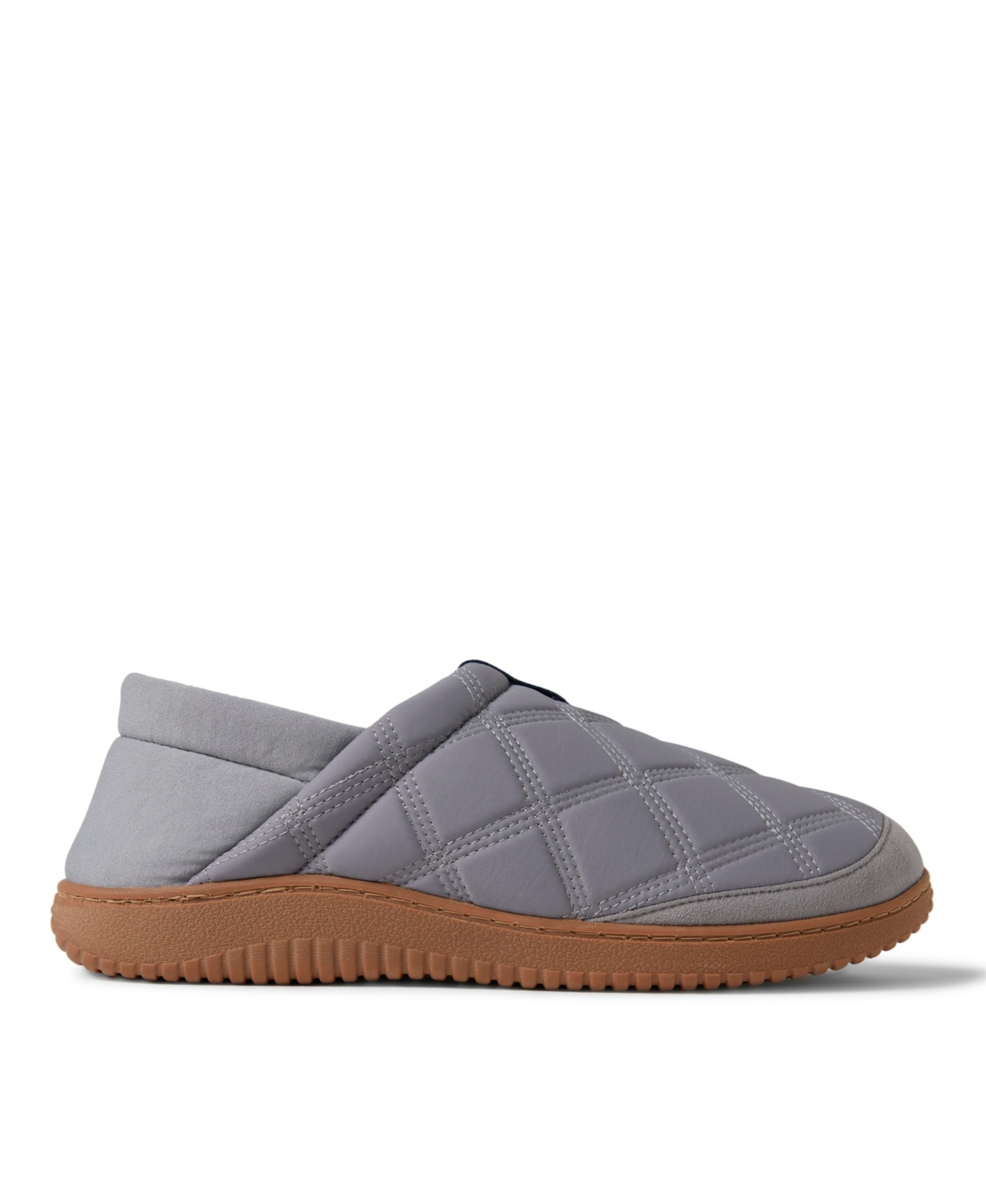 Dearfoams Men's River Closed Back Collapsible Heel House Shoe Slipper - grey