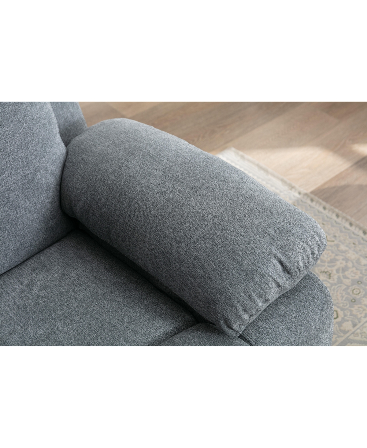 Streamdale Furniture Power Recliner Glider Chair With Bluetooth Speaker 270 Degree Swivel With Led Light Side Arm With Storage Pockets Usb+Type C Char