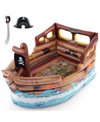 Inflatable Pirate Ship Playhouse with Built in Motor Inflatable Toy Sword
