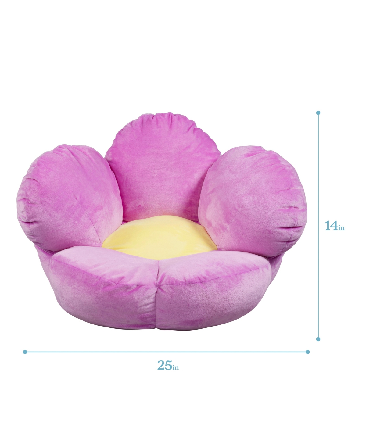 ECR4Kids SoftZone Flower Cozy Cushion,- Bright purple