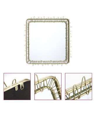 Gold Metal Frame 30.2-In Square Accent Wall Mirror