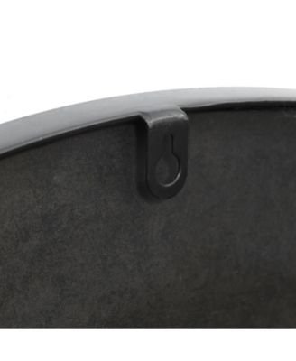 Goldrush Black Metal Frame Round Wall Mirror