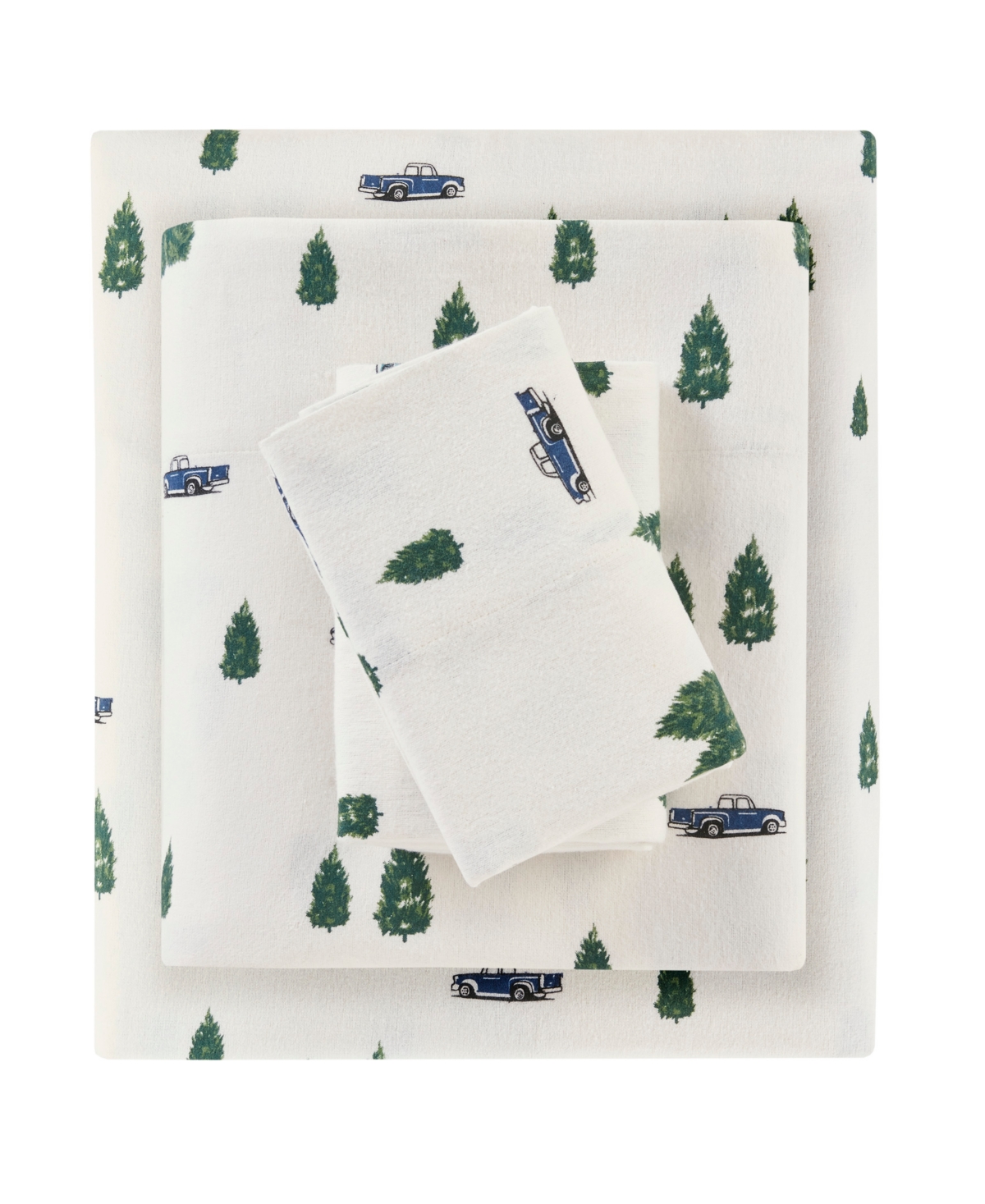 Woolrich Printed Flannel 4-pc. Sheet Set, Queen In Gray Deer Toile