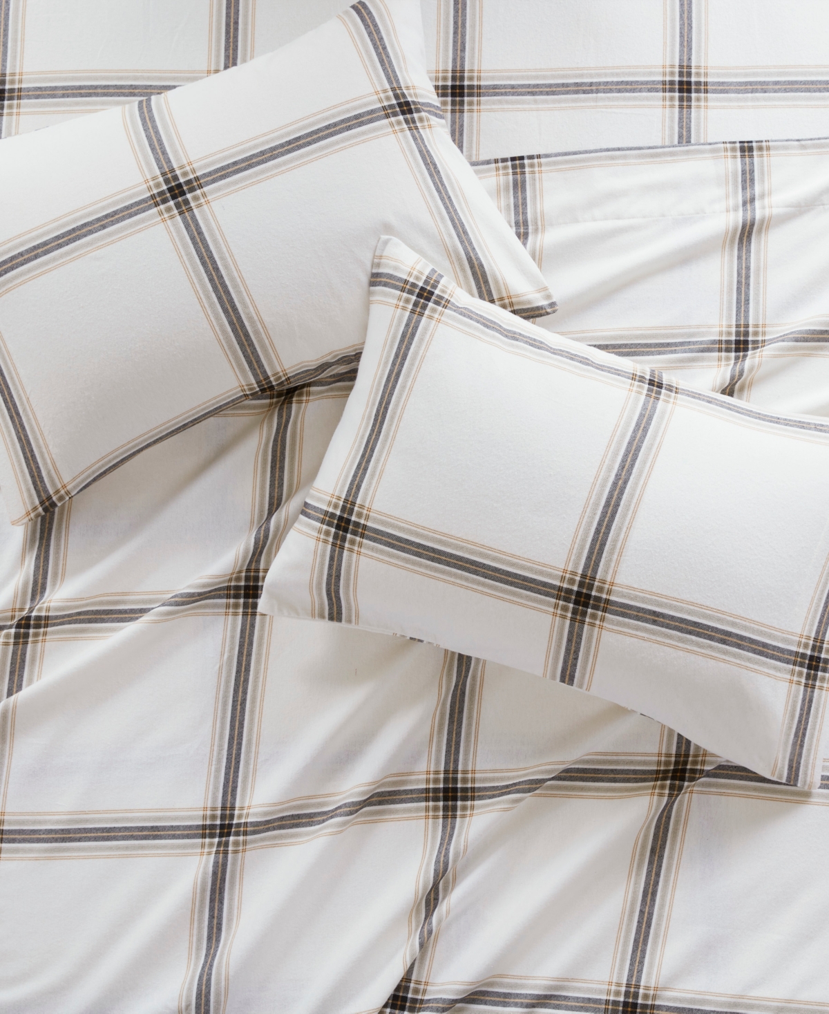 Woolrich Printed Flannel 3-pc. Sheet Set, Twin In Tan Plaid