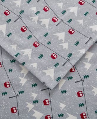 Printed Cotton Flannel 3-Pc. Sheet Set, Twin