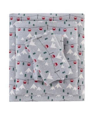 Printed Cotton Flannel 3-Pc. Sheet Set, Twin