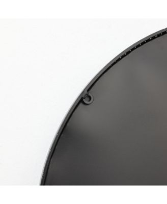 Circles Black Metal Frame Round Wall Mirror