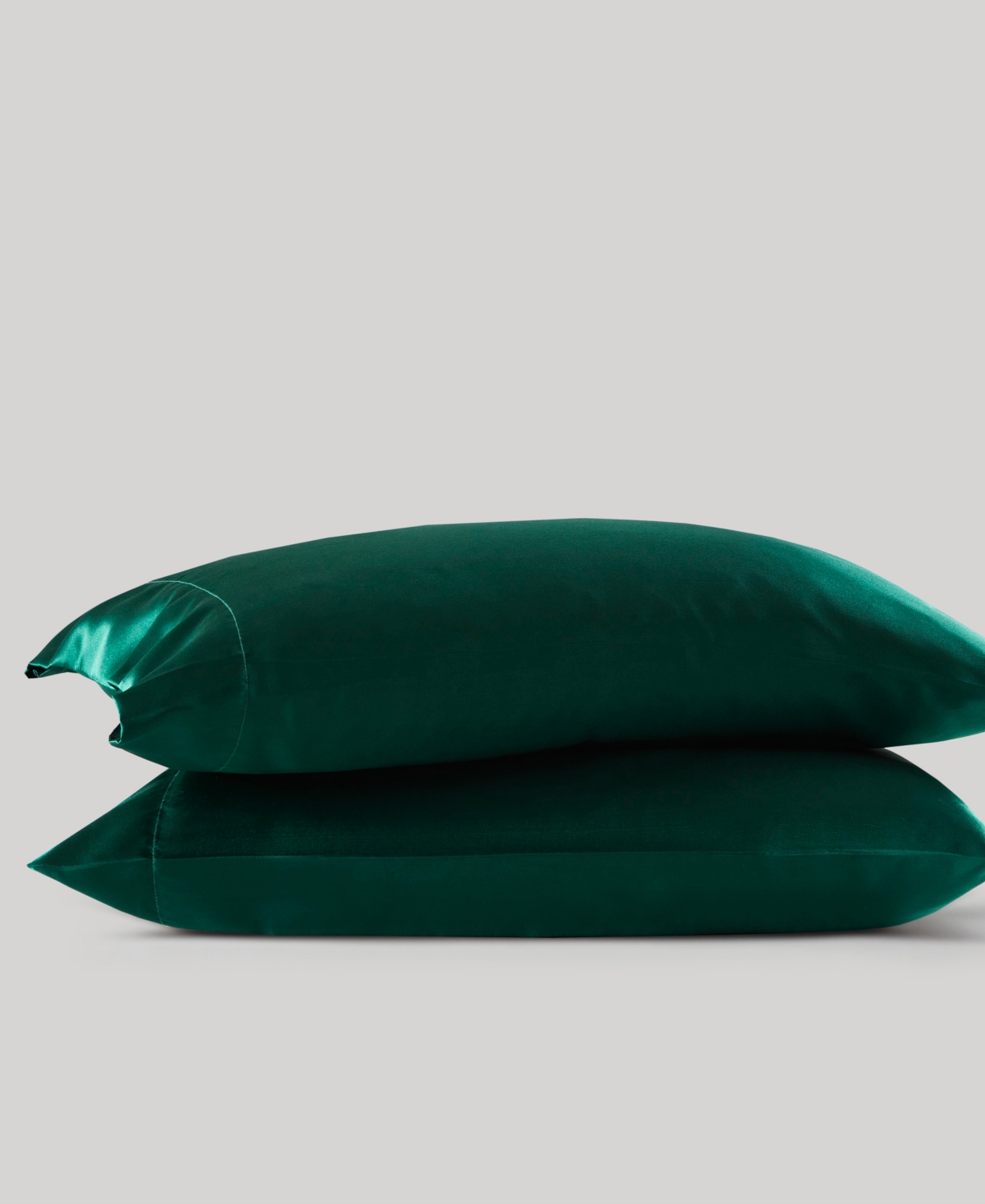 Madison Park Essentials Satin Pillowcase Pair, Standard In Emerald