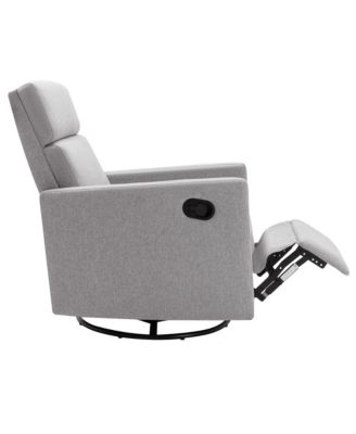 Plush Rocker Nursery Chair Glider Swivel Recliner for Comfortable Seating