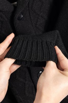 Boys Cable Knit Shawl Cardigan