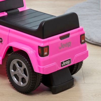 Kids Ride on Push Car, with Engine Sounds & Under-Seat Storage, Foot-to-Floor Ride on Sliding Car with Horn, Sit and Scoot Ride on Toy, Ages 1.5-3 Years, Pink