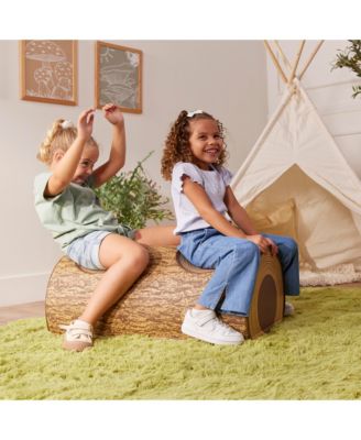 SoftZone Tree Log Half Saddle Seat, 12in, Chocolate