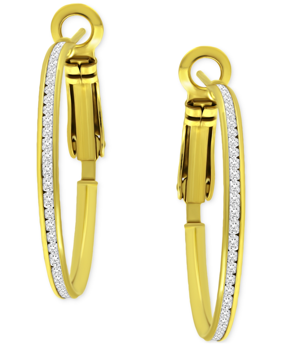 Shop Giani Bernini Cubic Zirconia (2 Ct. T.w.) Small Hoop Earrings In Sterling Silver Or 18k Gold Over Sterling Silver,