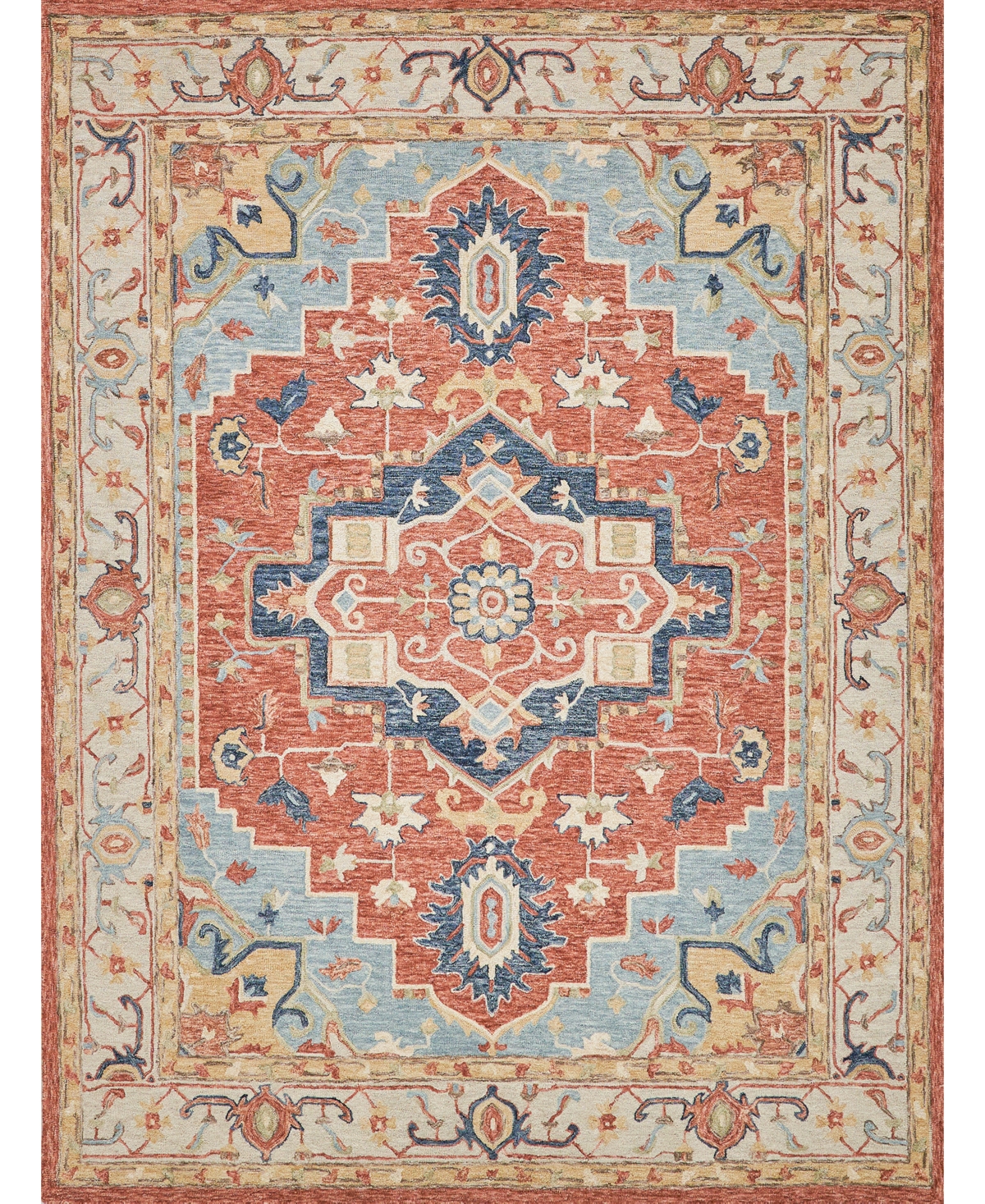 Exquisite Rugs Richmond Serapi 6796 8'x10' Area Rug In Beige,red