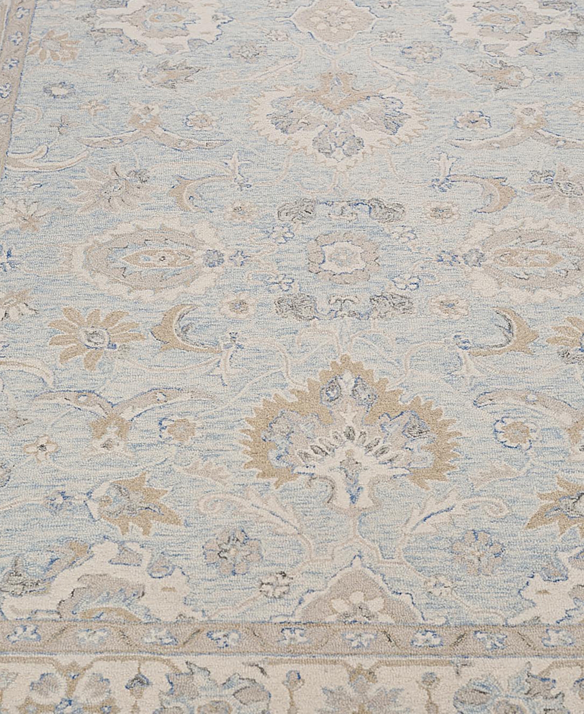 Exquisite Rugs Marietta Hand-tufted Oushak Rug In Mist,ivory