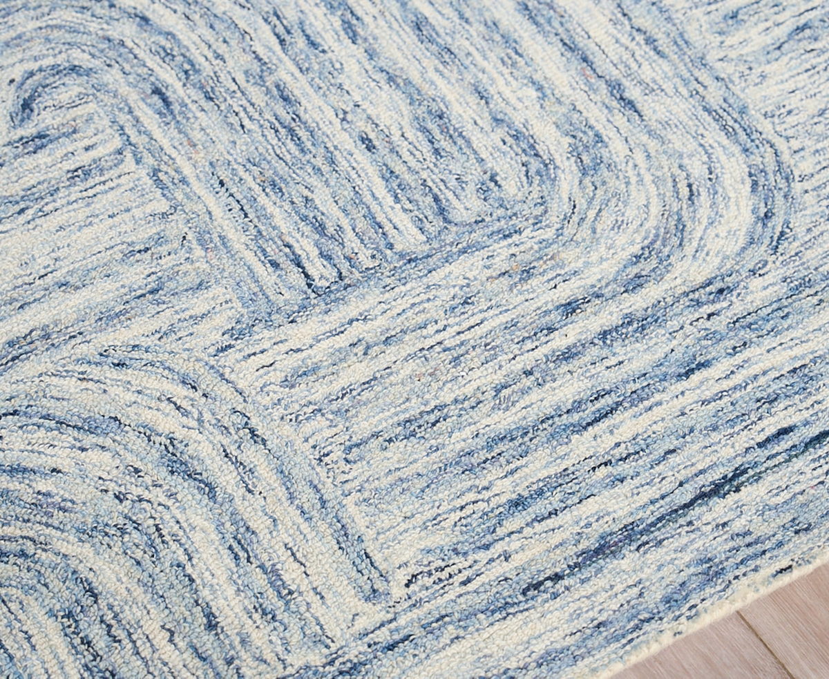 Exquisite Rugs Juno 6775 Area Rug, 6' X 9' In Blue,ivory