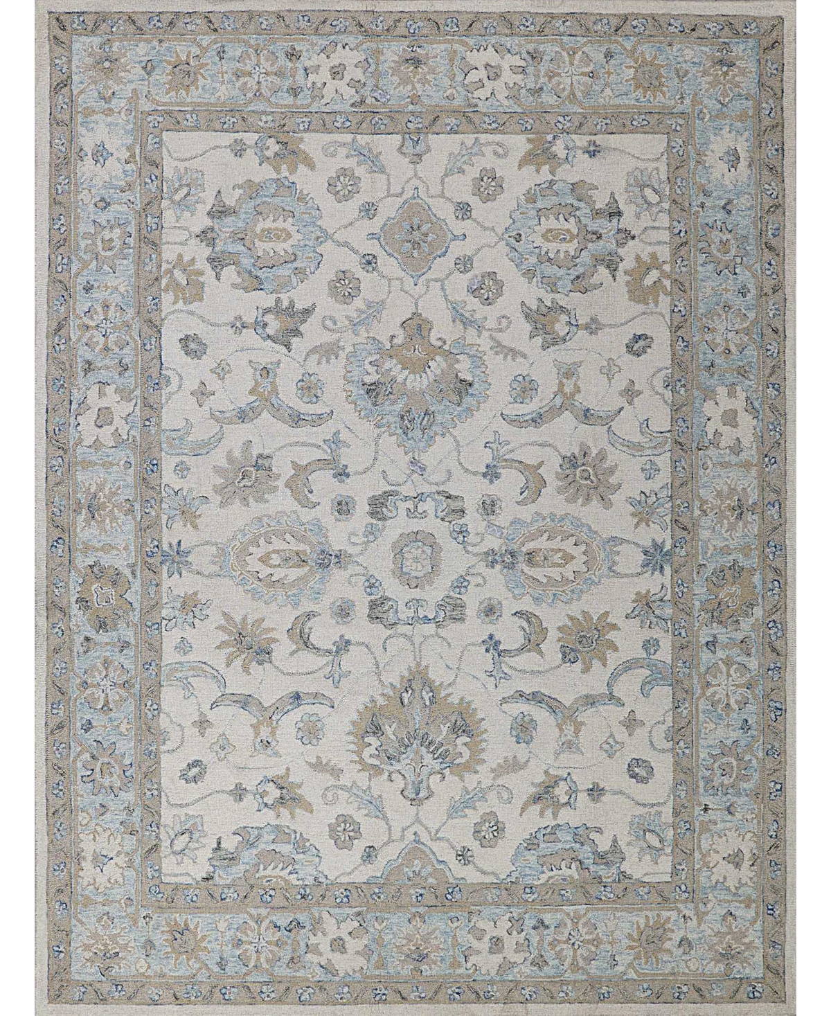 Exquisite Rugs Marietta Oushak 6878 6'x9' Area Rug In Ivory,mist