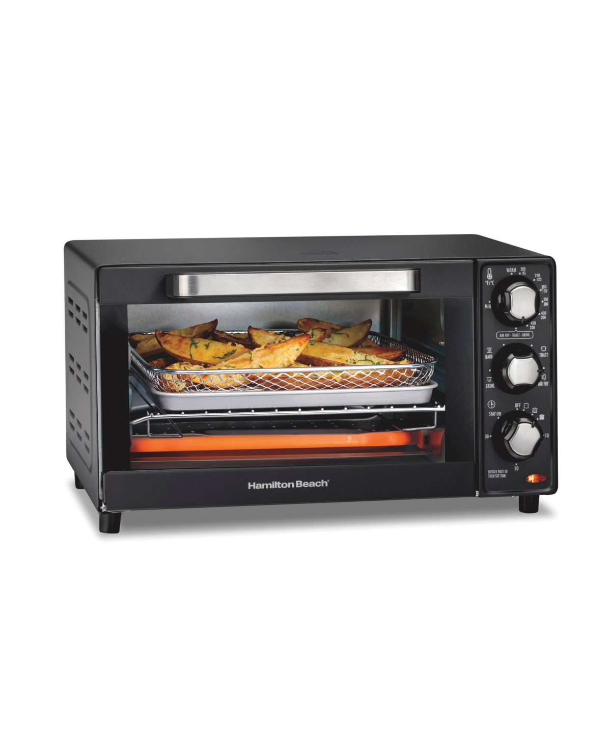 Hamilton Beach Sure-crisp Air Fryer Toaster Oven In Black