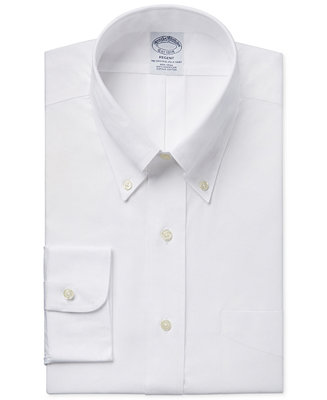 Brooks Brothers Regent Slim-Fit Non-Iron Pinpoint Solid Dress Shirt ...