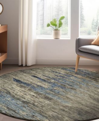 Trevi Washable TV14 8'x8' Round Area Rug