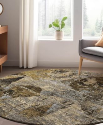 Trevi Washable TV15 8'x8' Round Area Rug