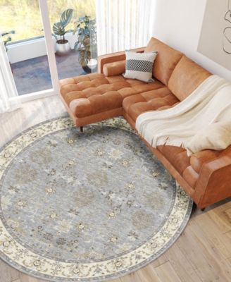 Hatay Washable HY9 8'x8' Round Area Rug