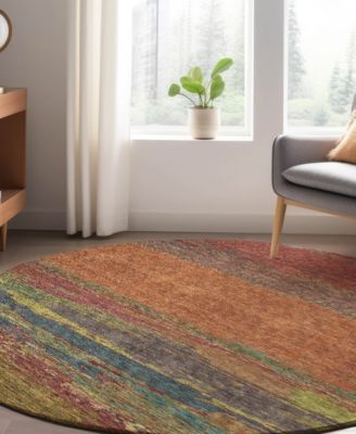 Trevi Washable TV8 8'x8' Round Area Rug