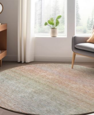 Trevi Washable TV11 8'x8' Round Area Rug