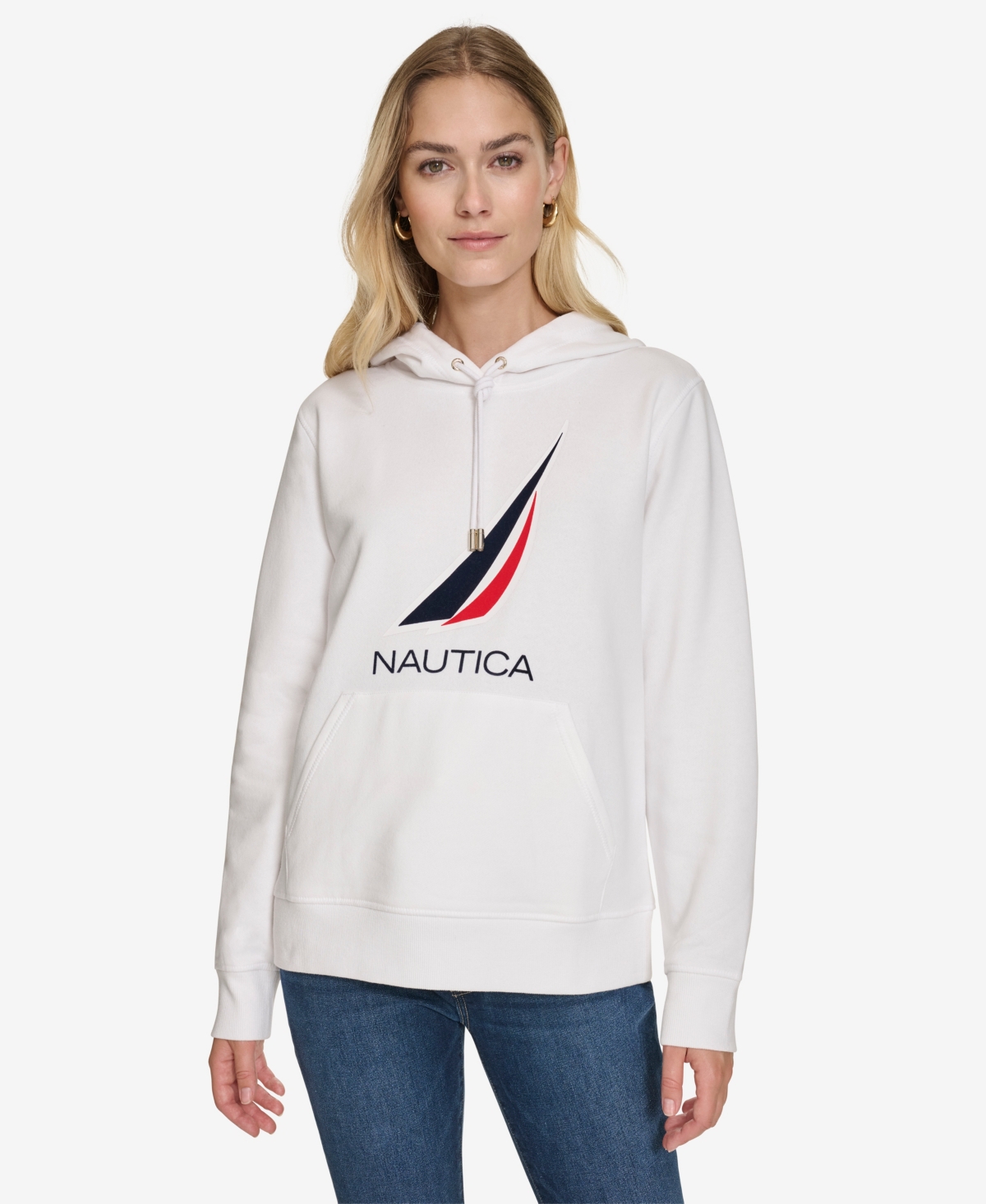 White nautica sweatshirt outlet