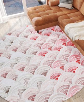 Seabreeze Washable SZ5 8'x8' Round Area Rug