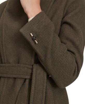 Womens Asymmetrical Belted Wrap Coat, Created for Macys