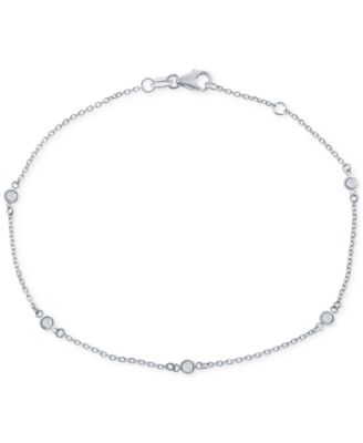 Macy's - Diamond Bezel Station Link Bracelet (1/6 ct. t.w.) in 14k Gold