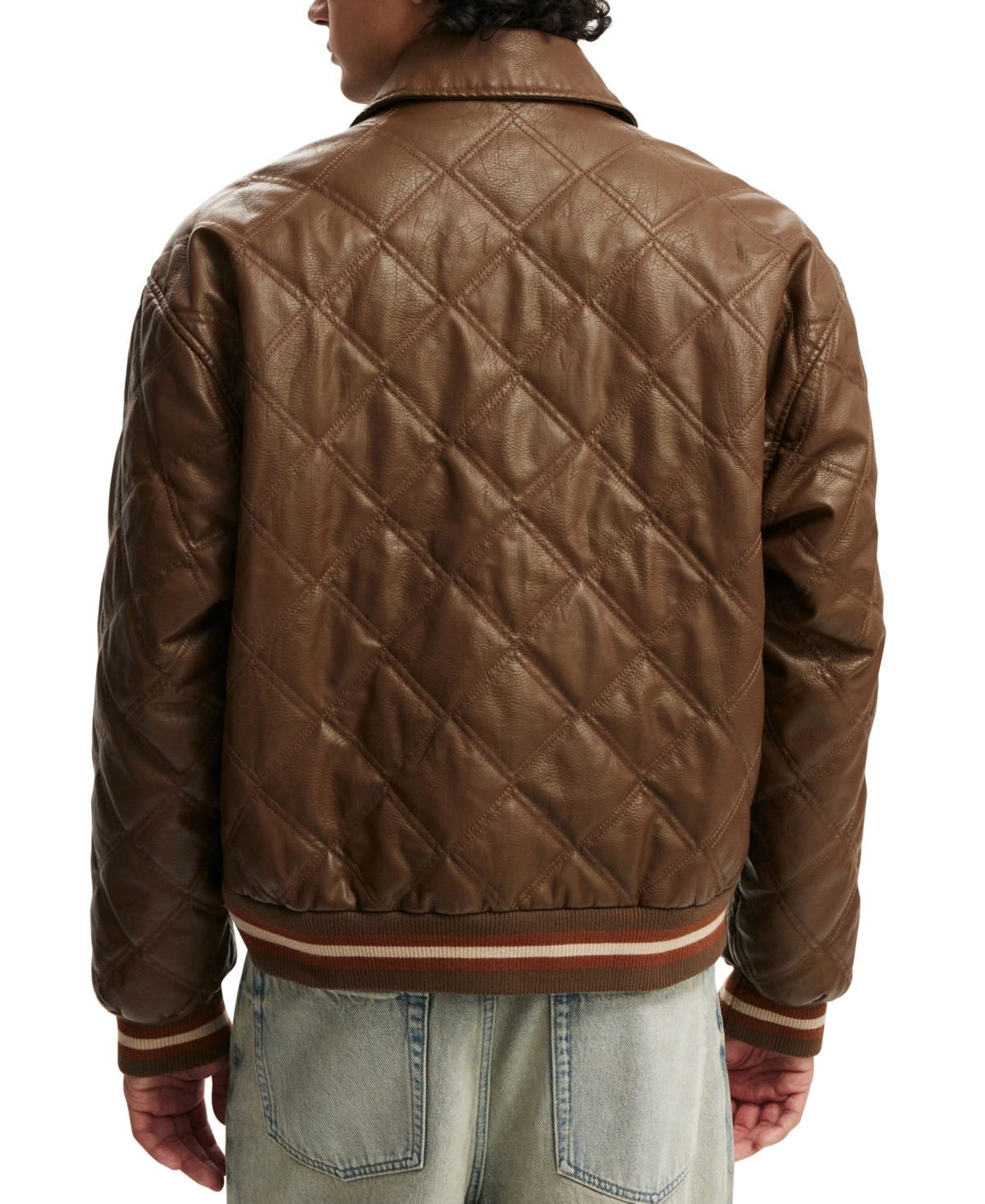 COTTON ON MEN'S APPLIQUE BOMBER JACKET 