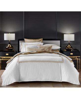 Hotel Collection Chain Links Embroidered 100% Pima Cotton Duvet Cover Sets, Exclusively at Macy’s - Macy's