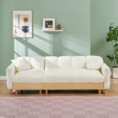 Streamdale Beige Technology Sofa Bed with Storage